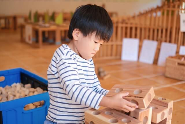 保育園の遊びコーナー